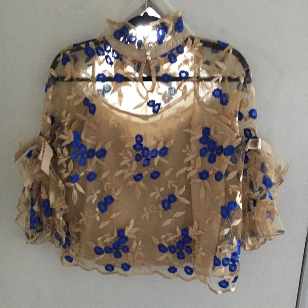 Embroidered lace blouse - Picture 2 of 8